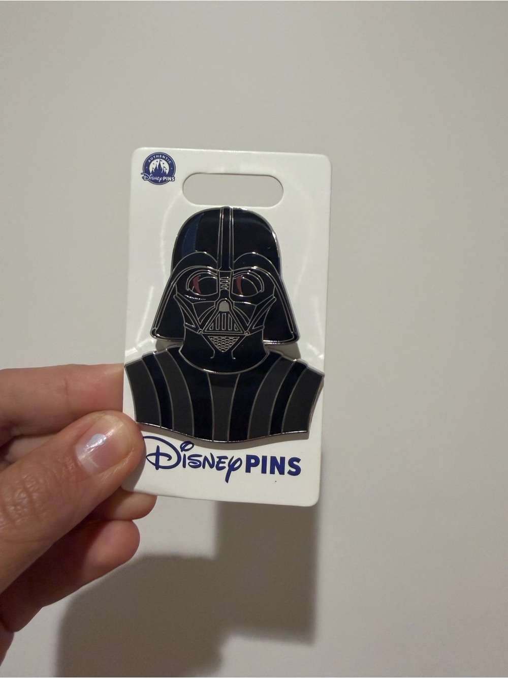 Disney Black Darth Vader Enamel Pin with Silver Accents